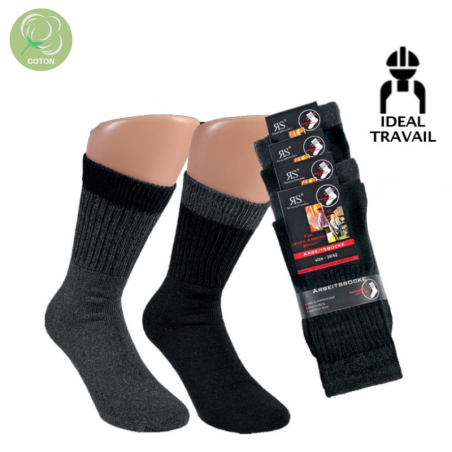 Chaussettes de travail pour homme - Lot de 4 paires