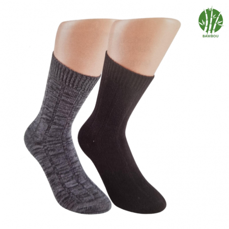 Chaussettes hiver en bambou - Lot de 2 paires