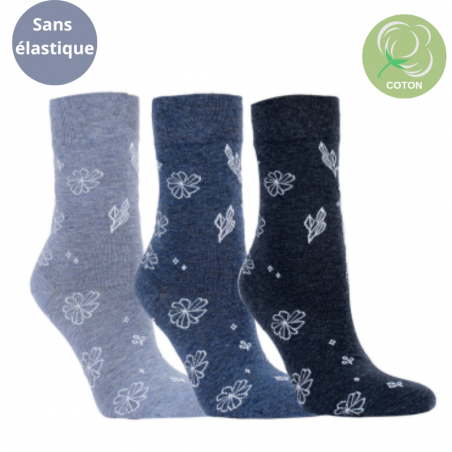 Chaussette en coton sans élastique - Lot de 3 paires