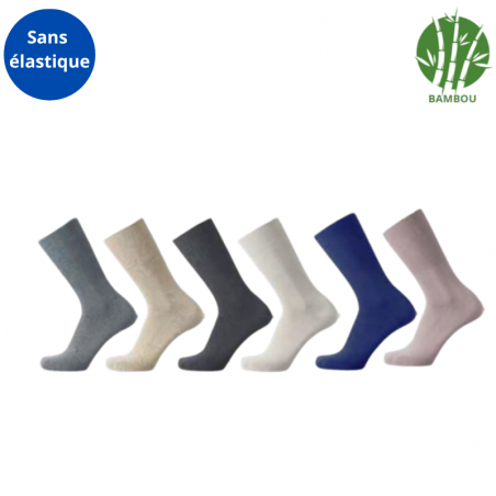 Chaussettes en bambou sans élastique - lot de 2 paires