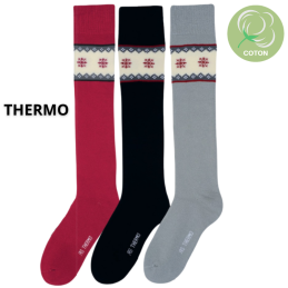 Mi-bas thermo en coton