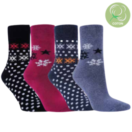 Chaussettes thermo en coton...