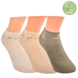 Chaussettes invisibles en coton - Lot de 3 paires