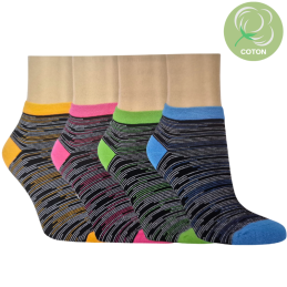 Chaussettes invisibles en coton - Lot de 3 paires