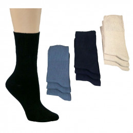 Lot de 8 paires de chaussettes spéciales diabète, coton mélangé, noir, 43-46  - PEARL